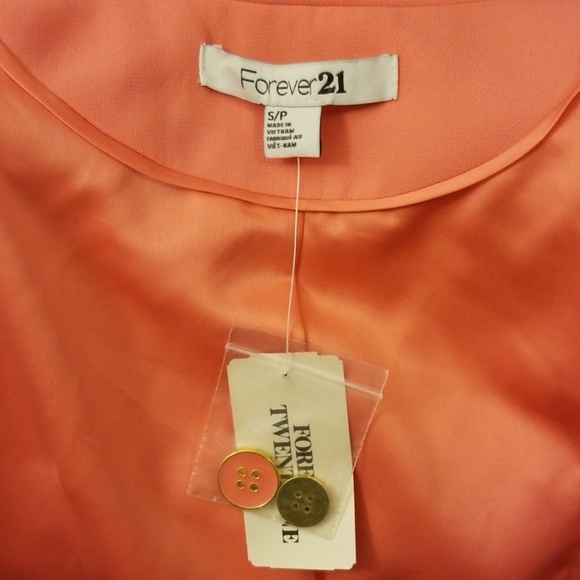 NWT Forever 21 Blazer | Color: Coral | Size: SP - Picture 3 of 8